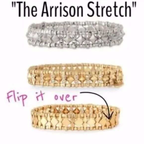 Stella & Dot Arrison Stretch Bracelet Silver - Picture 5 of 5
